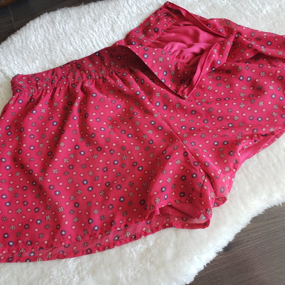 Dark Pink Shorts - Patterned - Cute on (S)
